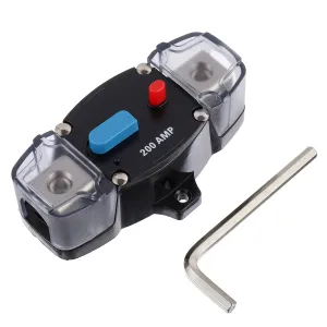 200A 12-48 Volt DC Self Recovery Circuit Breaker with Manual Reset Button for Automotive Rv Marine Boat (200Amp)
