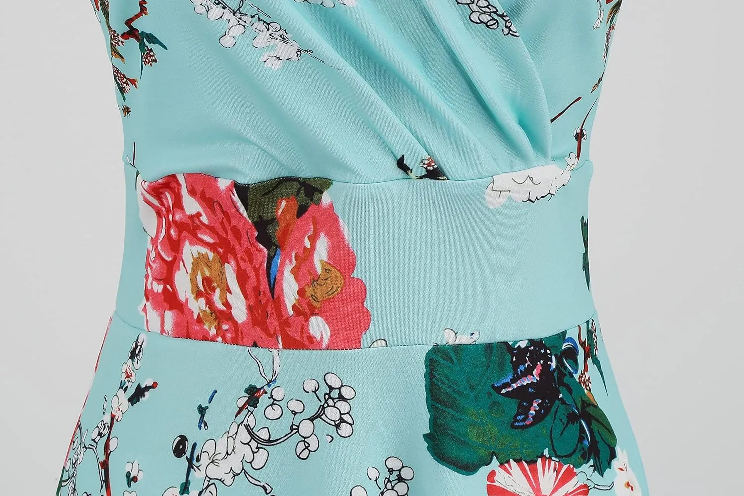 2023 Womens Summer Wrap Sleeveless Sundress Dress V-Neck Floral Summer Party Dress
