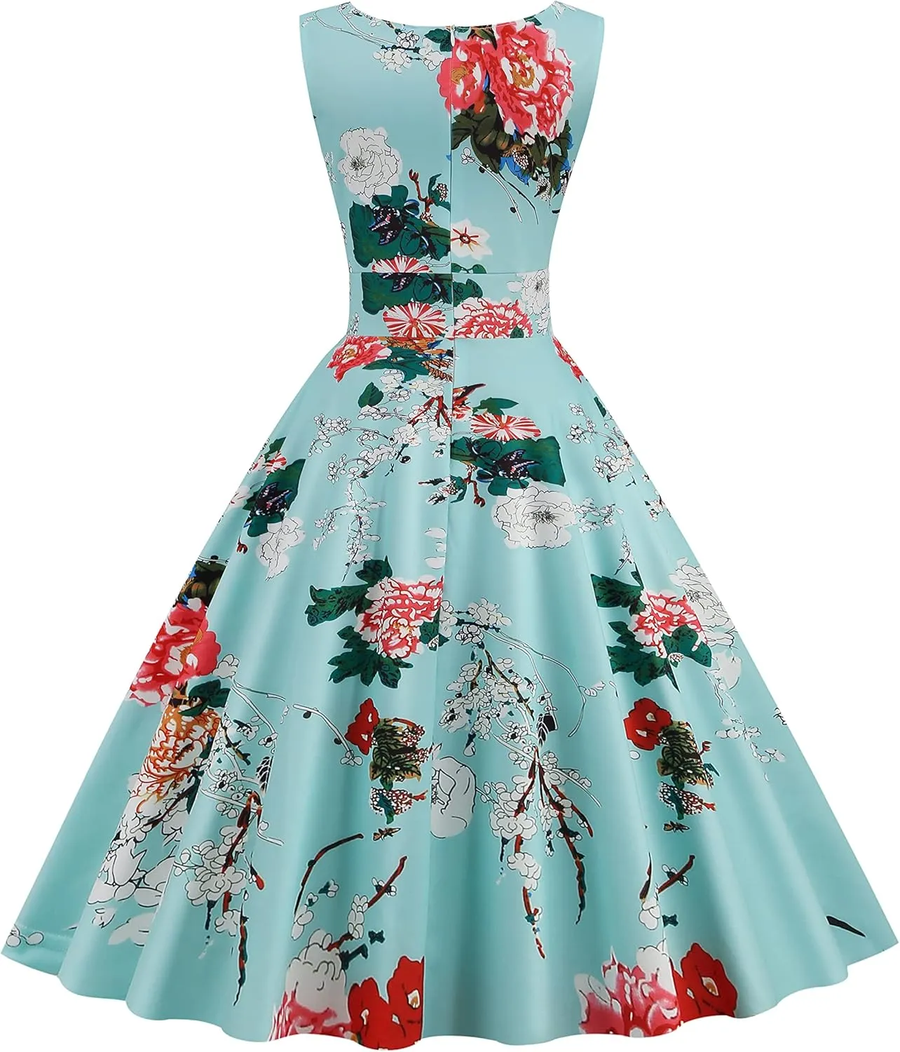 2023 Womens Summer Wrap Sleeveless Sundress Dress V-Neck Floral Summer Party Dress