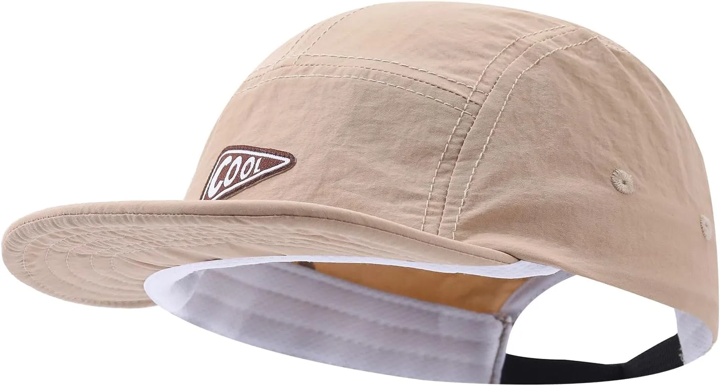 5 Panel Hats for Men Quick Dry Baseball Cap Short Brim Caps Casual Dad Hat Trucker Hats Hip Hop Cadet Caps Sun Hat