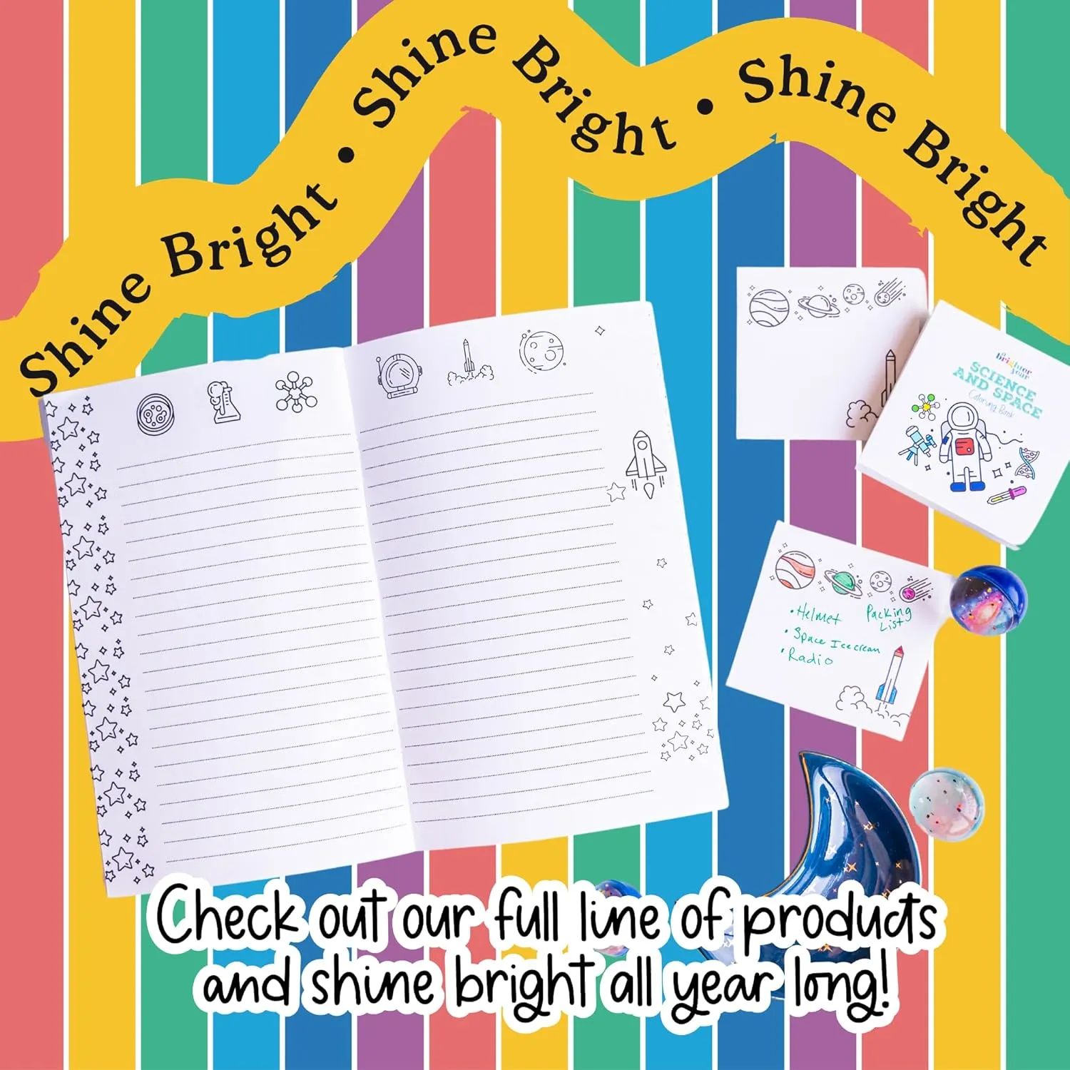 A Brighter Year The Original Adult Mini Coloring Book - 13 Piece Variety Pack - 3” x 3” Pocket Size, 50 Pages, Lay Flat Binding, Thick Paper, No Bleeding - Stress/Anxiety Relief - Relaxation, Gift