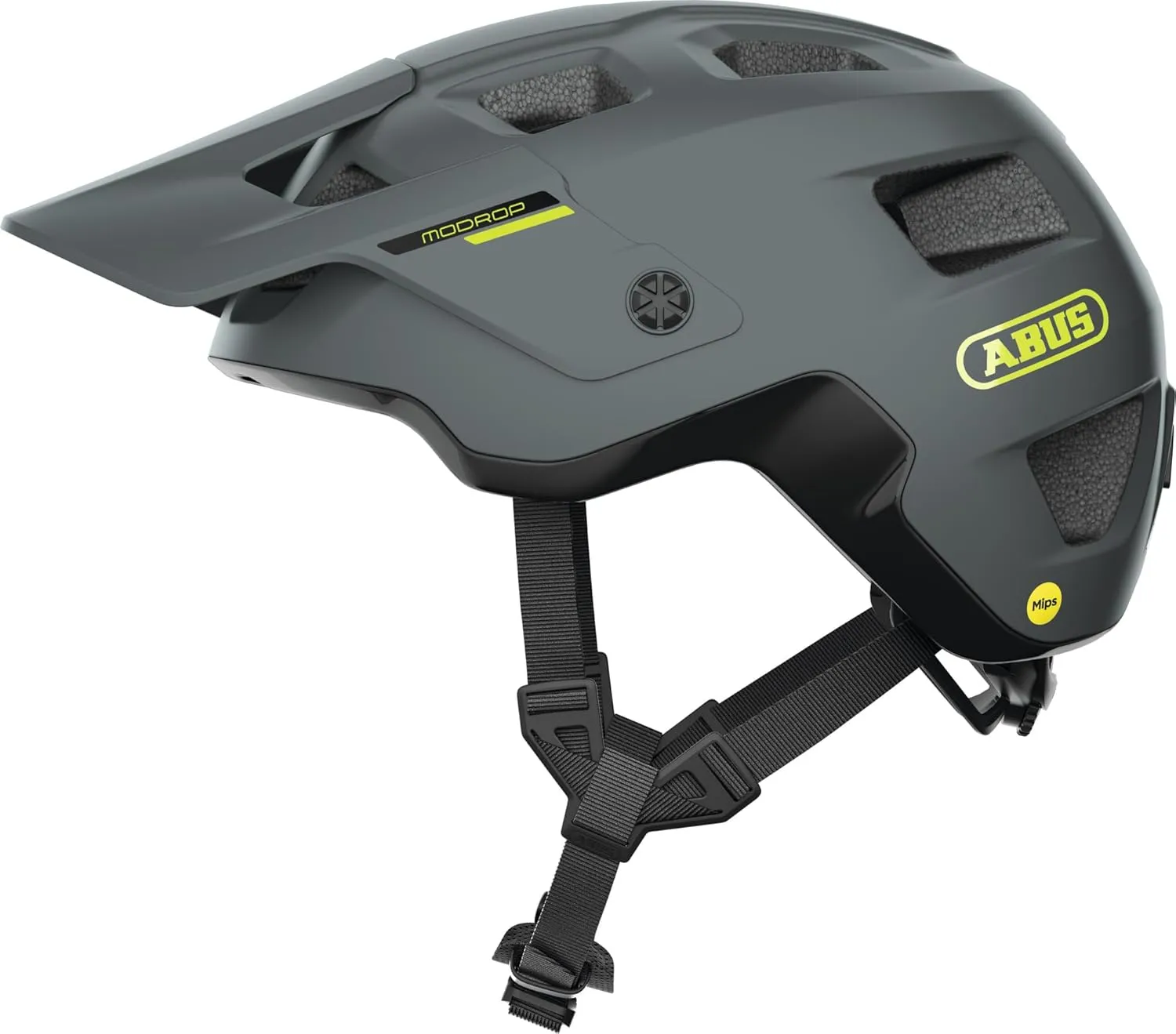 ABUS MoDrop MIPS Adult Mountain Bike Helmet, Concrete Grey, Size S (51-55 cm)