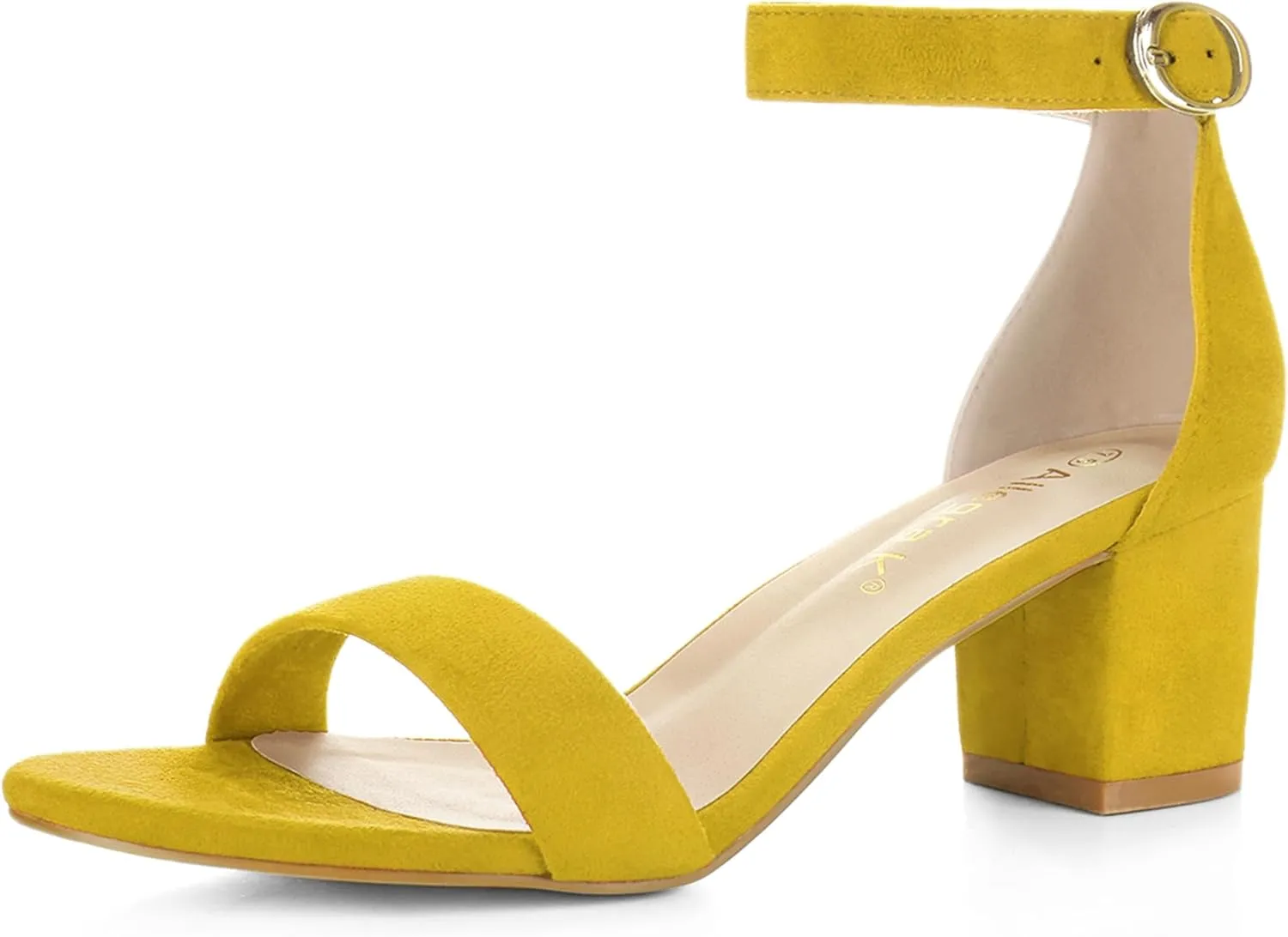 Allegra K Women's Open Toe Block Heel Ankle Strap Sandals