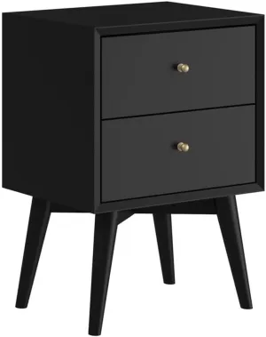 Alpine Furniture Flynn Nightstand, Black