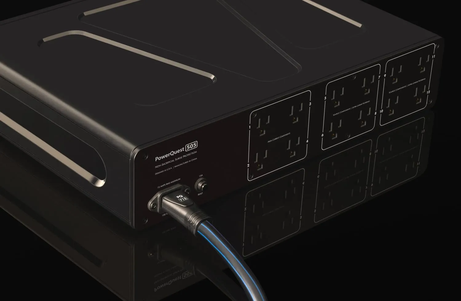 AudioQuest PowerQuest 505 12-Outlet Power Conditioner & Non-Sacrificial Surge Protector - North America