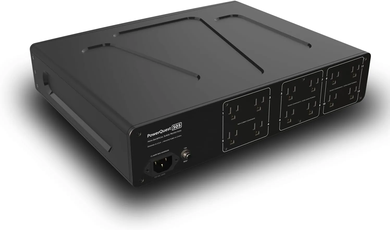 AudioQuest PowerQuest 505 12-Outlet Power Conditioner & Non-Sacrificial Surge Protector - North America