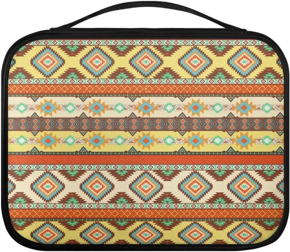 Aztec Tribal Bible Cover for Women Men Bible Case for Lady Large Bible Case with Handles Bible Pack Simple Carrying Case with Zipper Pocket
