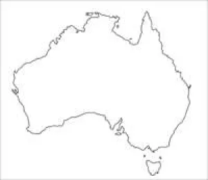 Blank Australia Simple A1 Flat Map