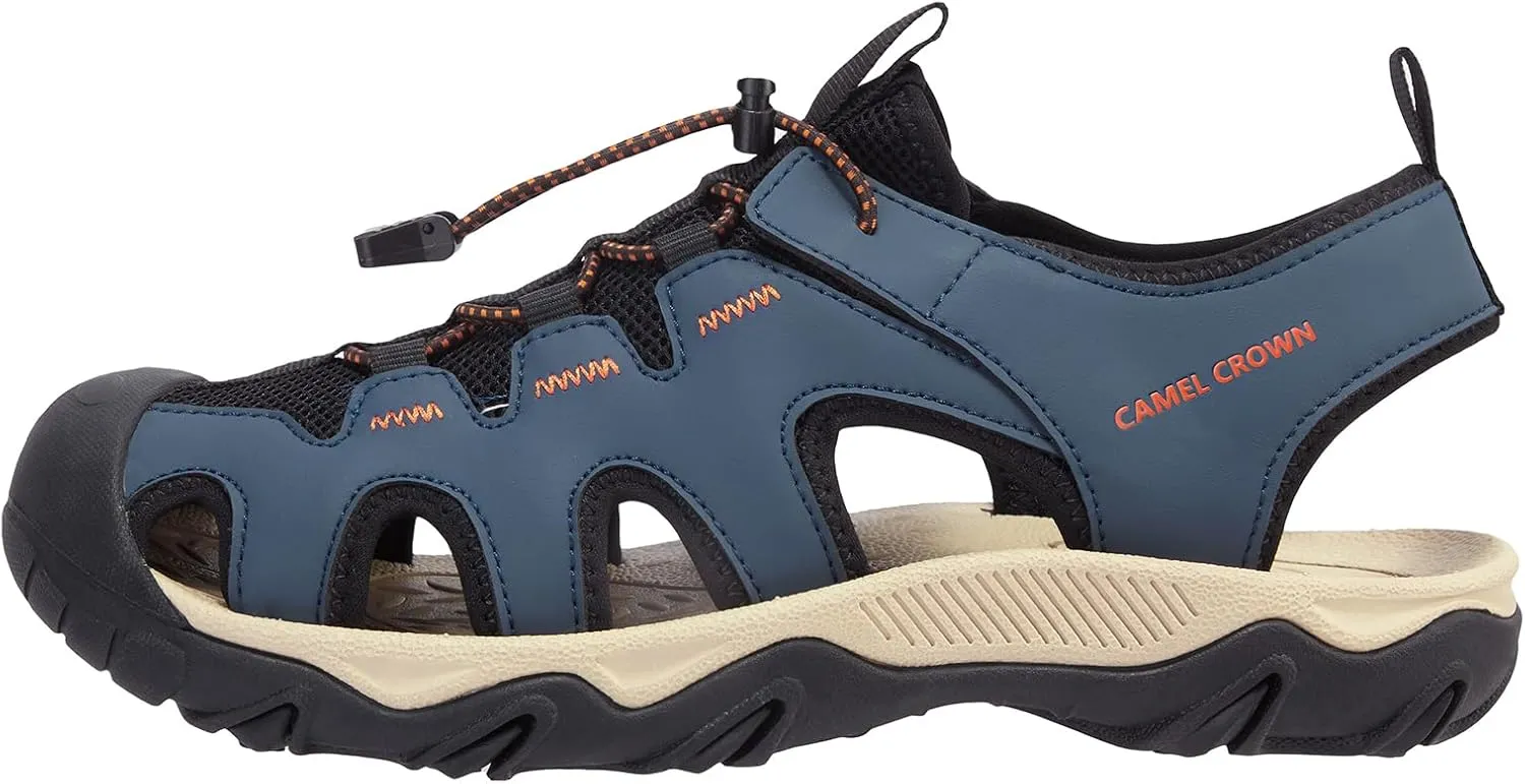 CAMEL CROWN Men's Hiking Sandals Anti-Slipping Athletic Water Shoes with Arch Support Closed Toe Outdoor Summer Camping Sandal for Beach