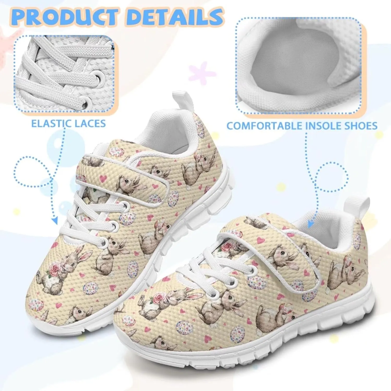 Coloranimal Kids Sneakers Slip On Sneaker Comfort Casual Running Tennis School Low Top Sneaker Athletic Walking Shoes for Boy Girls