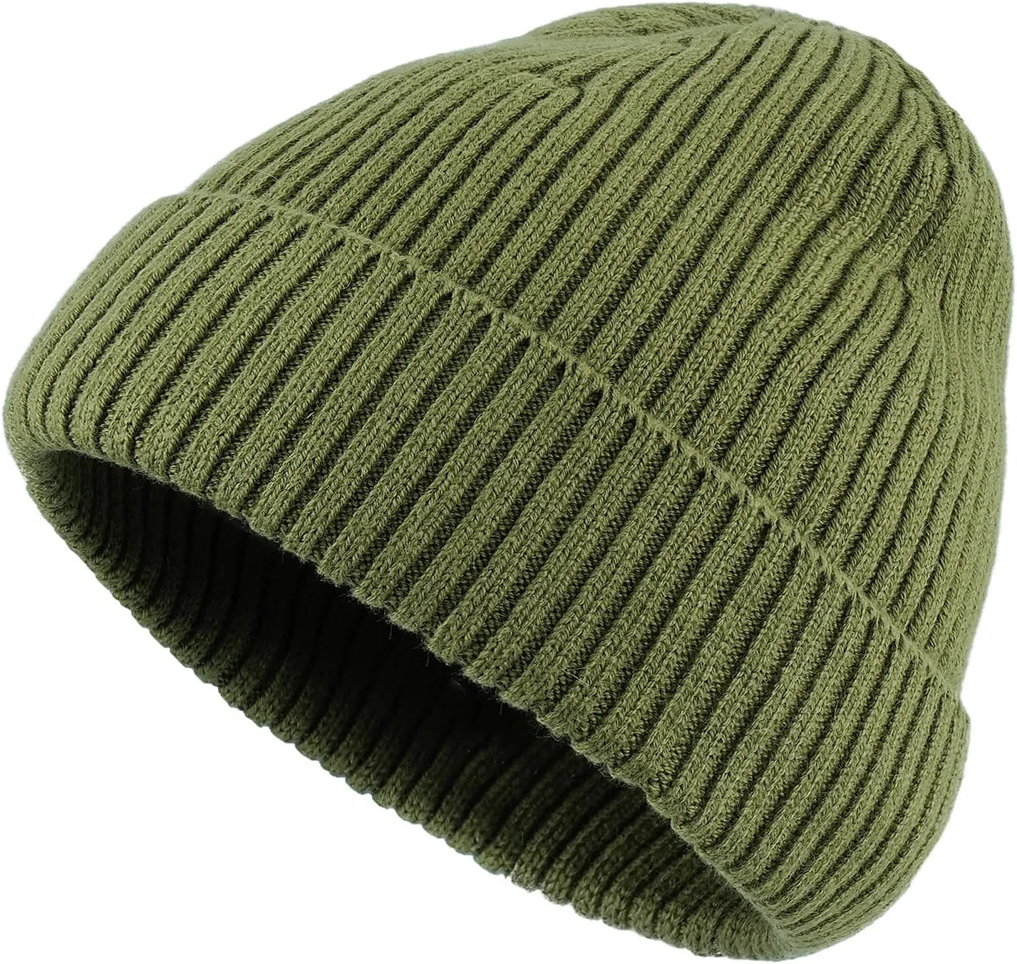 Croogo Knit Beanie Hat Fisherman Ski Caps Fall Winter Warm Knitted Ribbed Cuffed Skull Cap Slouchy Toboggan Cap for Men Women