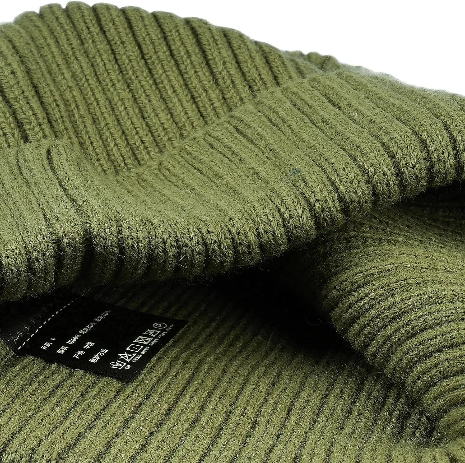 Croogo Knit Beanie Hat Fisherman Ski Caps Fall Winter Warm Knitted Ribbed Cuffed Skull Cap Slouchy Toboggan Cap for Men Women
