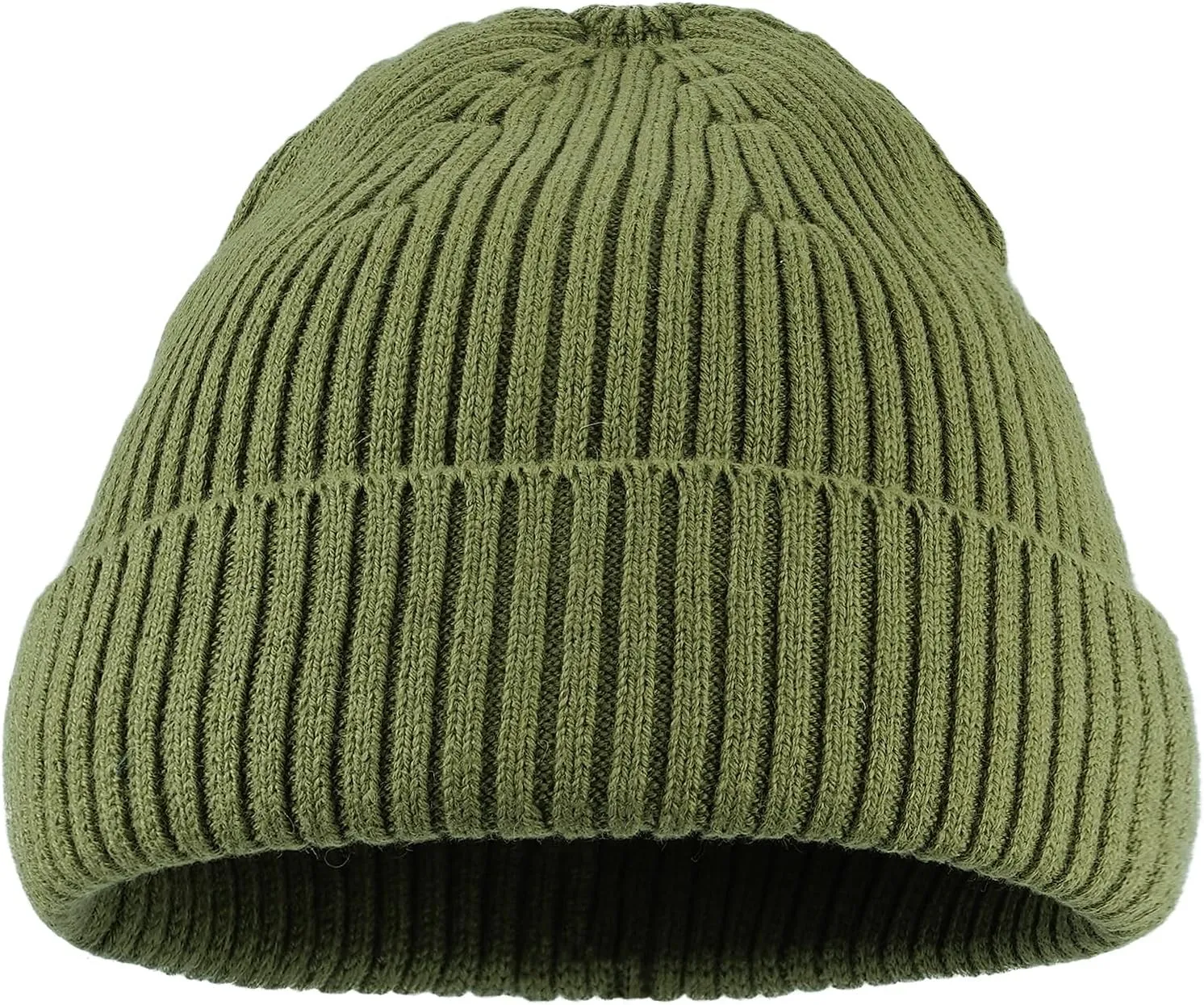 Croogo Knit Beanie Hat Fisherman Ski Caps Fall Winter Warm Knitted Ribbed Cuffed Skull Cap Slouchy Toboggan Cap for Men Women