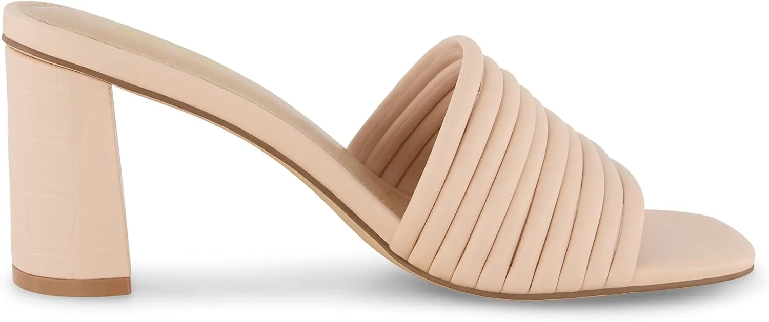 CUSHIONAIRE Women's Irma Strappy Block Heel Sandal  Memory Foam