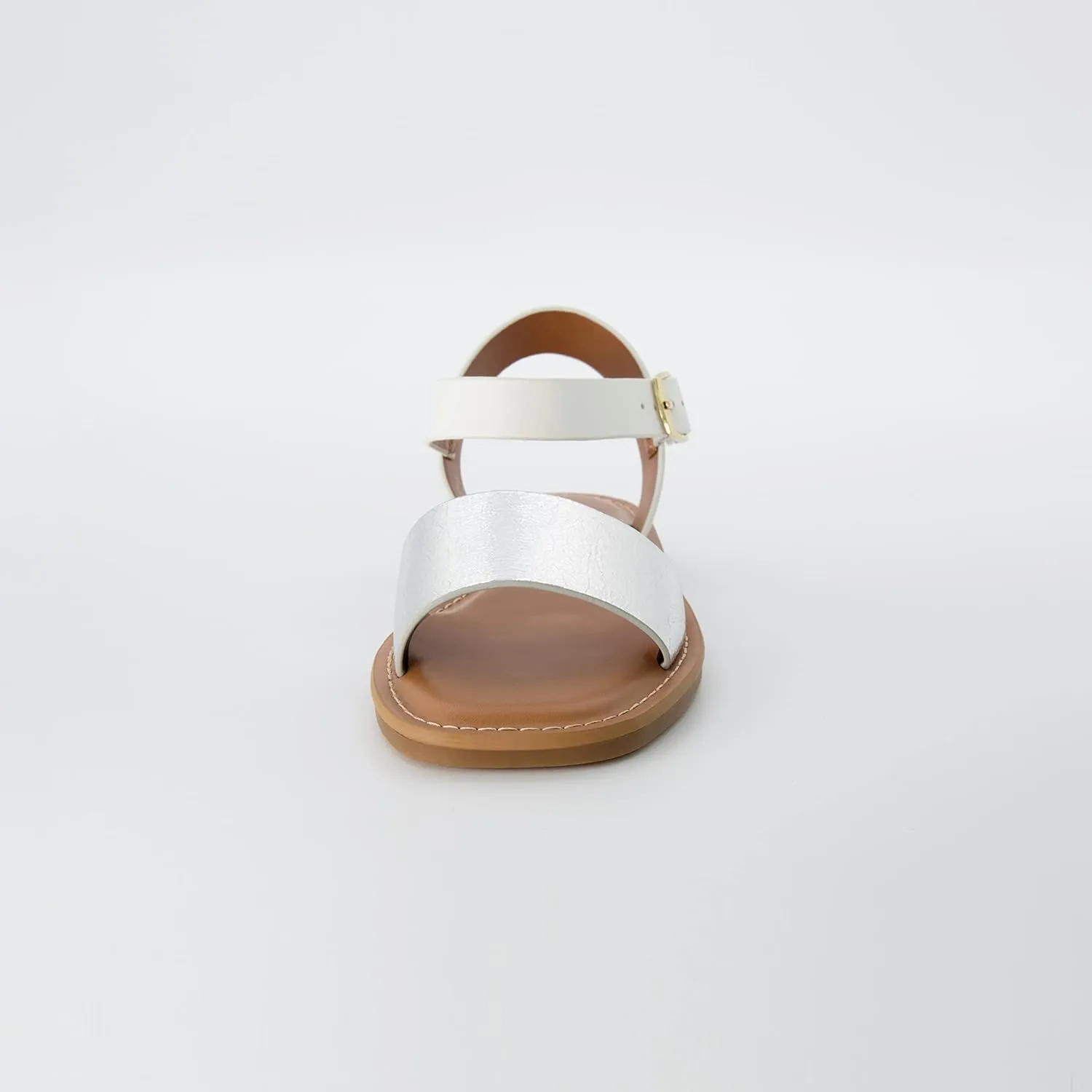 CUSHIONAIRE Women's Swoon one band ankle strap sandal with Memory Foam, Wide Widths Available