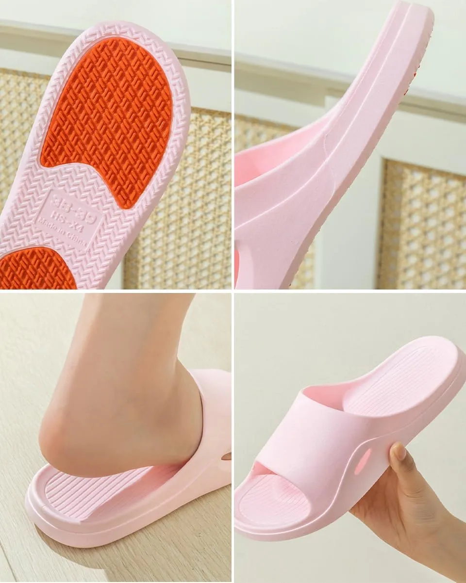 Epsion Women's Bathroom Shower Slippers Indoor Home Beach Non Slip Sandal Slide