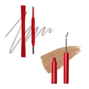 espoir Eyebrow Makeup Duo｜Balance Pencil #Soft Brown   Color Fixing Cara #Beige｜Easy and quick｜Longlasting Color with no smudge｜Korean Eyebrow Makeup