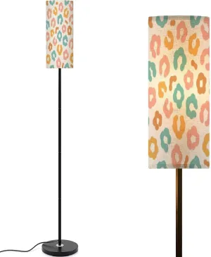 Floor Lamp for Living Room Simple pastel leopard skin print seamless pattern Cheetah skin flat Light Stand Lamp with Remote Control Dimmable LED Tall Lamps for Bedrooms Reading Western Home Decor