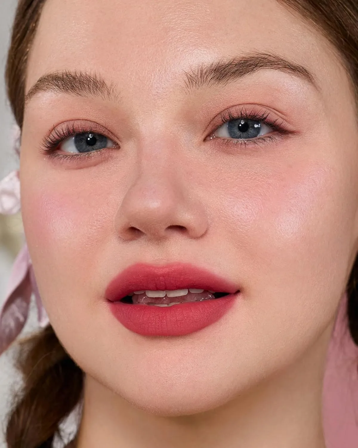 Flower Knows Strawberry Cupid Cake Lip Cream,Velvety-Smooth Matte Liquid Lipstick,Hydrating,Smudge-proof & Stain-Free Lip Stain(V06 Tulip,0.17 Fl Oz)