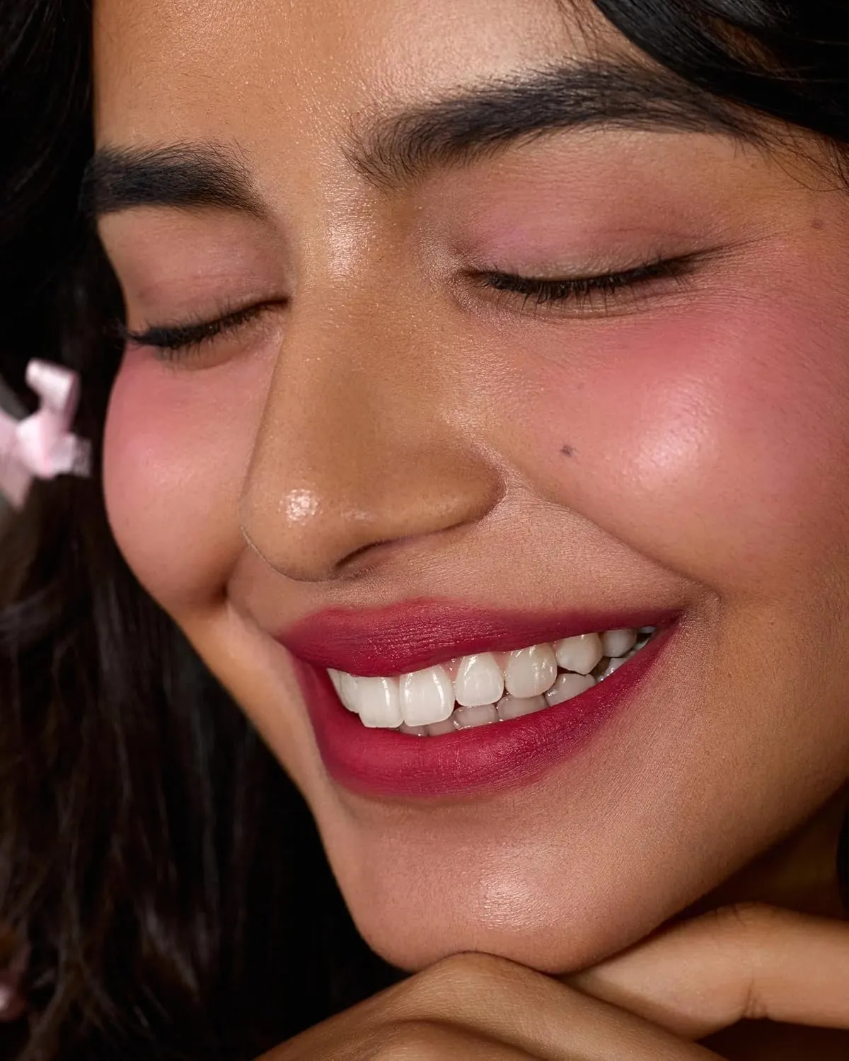 Flower Knows Strawberry Cupid Cake Lip Cream,Velvety-Smooth Matte Liquid Lipstick,Hydrating,Smudge-proof & Stain-Free Lip Stain(V06 Tulip,0.17 Fl Oz)