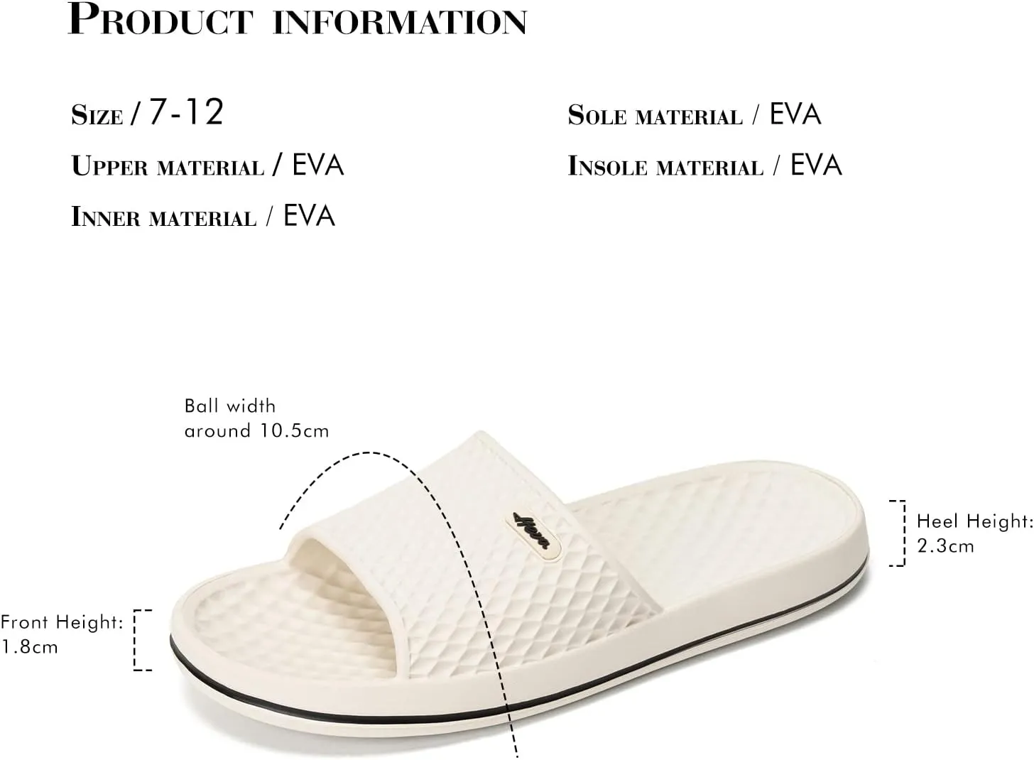 FUNKYMONKEY Mens Bathroom Shower Slippers Indoor Home Beach Non Slip Sandal