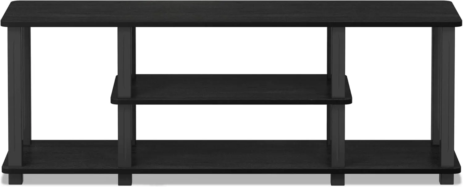 Furinno ‎20 Pounds Turn-N-Tube No Tools 3D 3-Tier Entertainment TV Stand up to 50 inch TV, Square Tubes, Americano/Black