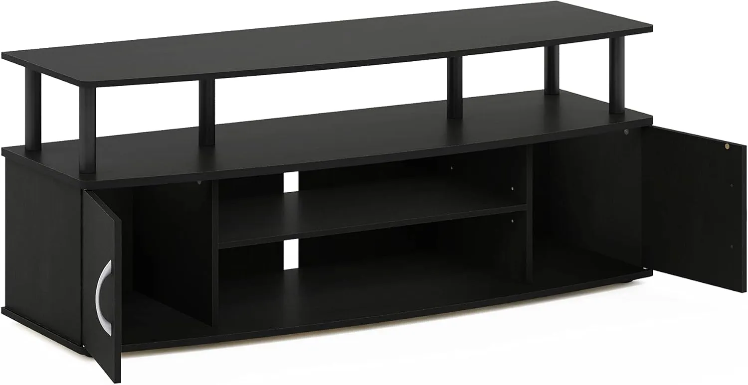 Furinno JAYA Large Entertainment Stand for TV Up to 55 Inch, Blackwood