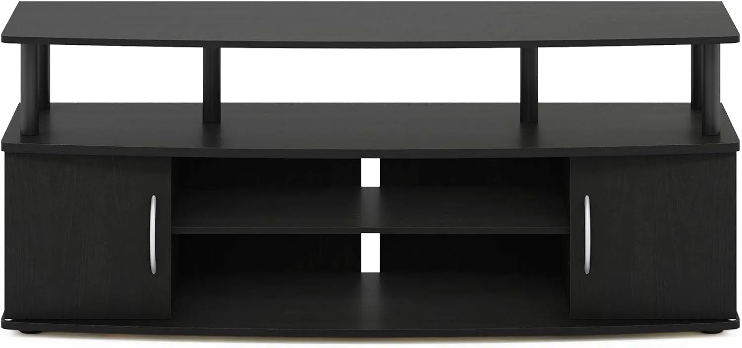 Furinno JAYA Large Entertainment Stand for TV Up to 55 Inch, Blackwood