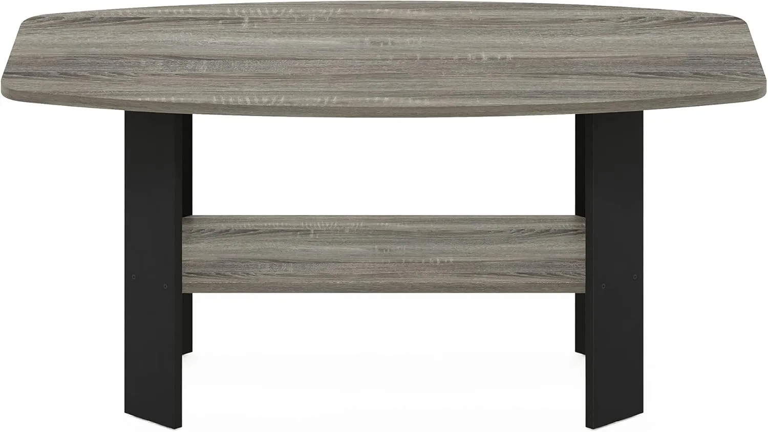 Furinno Simple Design Coffee Table, French Oak Grey/Black