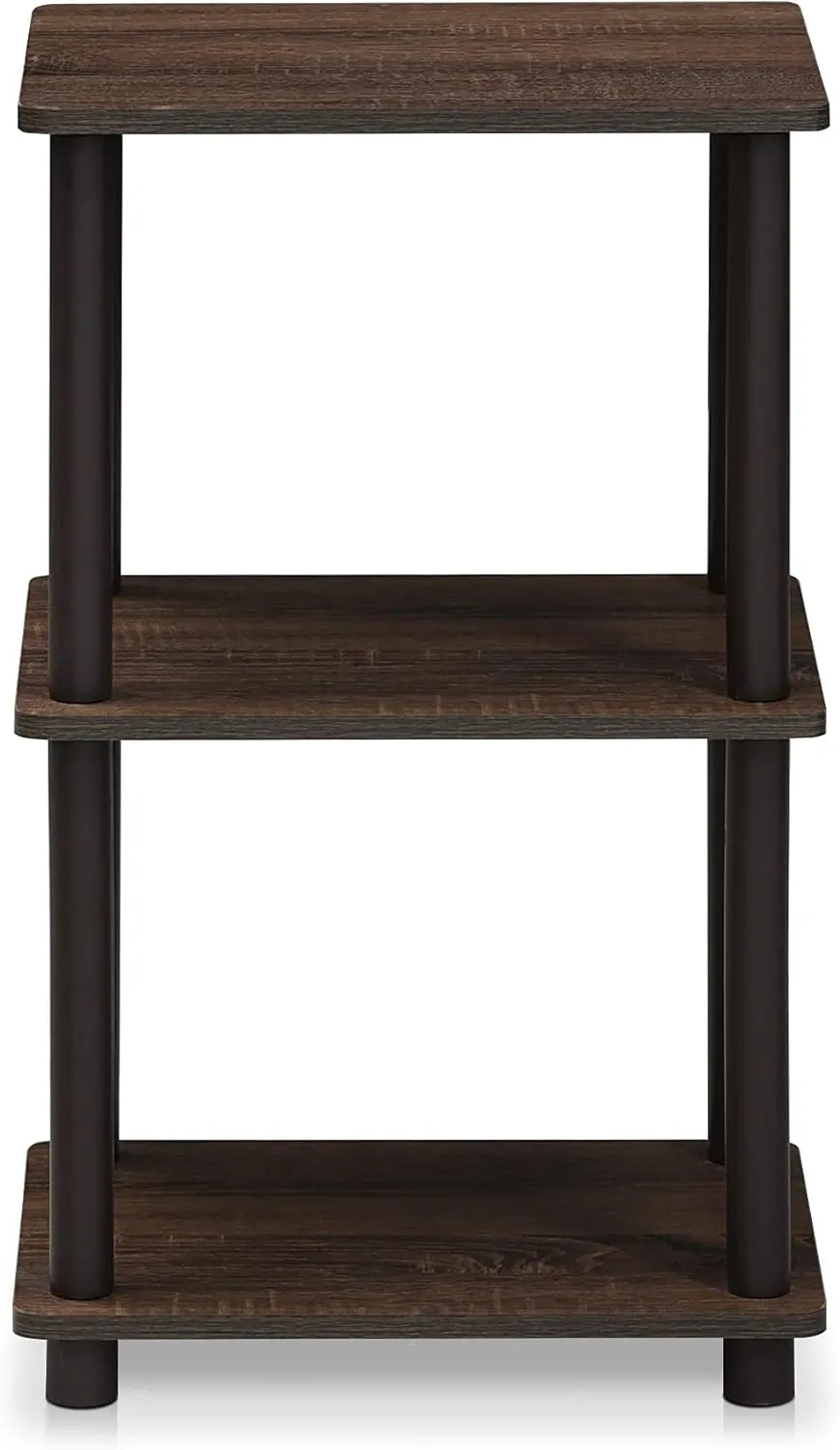 FURINNO Turn-N-Tube 2 Space Shelf, Walnut/Brown