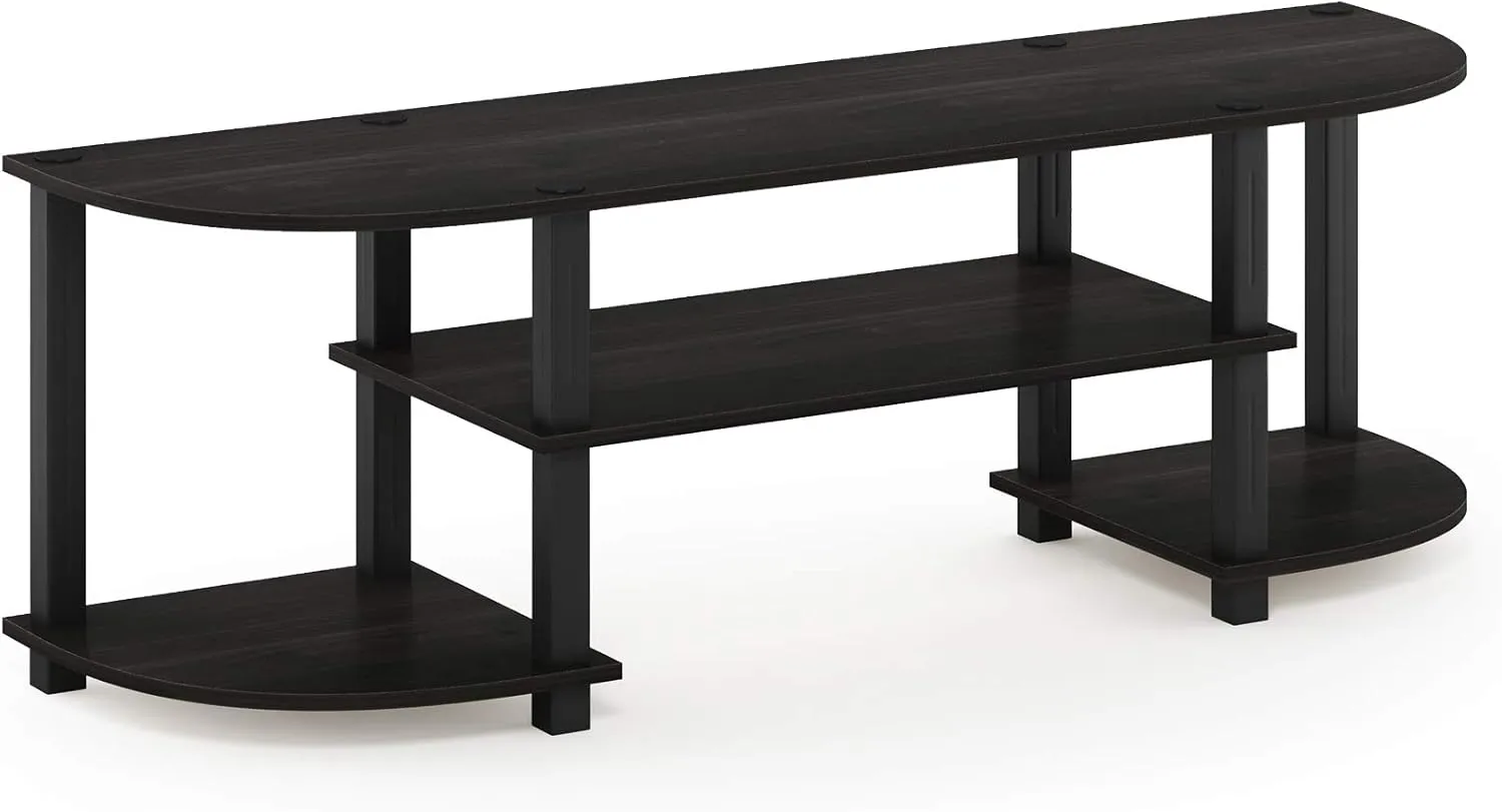 Furinno Turn-S-Tube Wide TV Entertainment Center, Espresso/Black