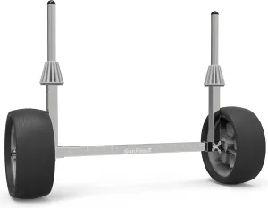 GanFindX Upgraded Quick-Detachable Sit-on-Top Kayak Cart Dolly with Flat-Free Wheels, Width & Height-Adjustable Kayak Wheels Cart, Suitable for Various Kayaks and Canoes with Plug Holes