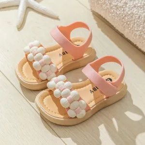 Girls Non-Slip Sandal with Flower Pattern