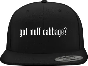 got muff Cabbage? - Yupoong 6089 Structured Flat Bill Hat | Trendy Baseball Cap for Men and Women | Snapback Closure
