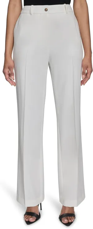 Halston Women's Straight Leg Woven Suiting Pant