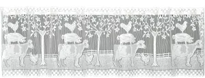Heritage Lace 6390W-6030 Farmhouse Tier, White, 60" x 30"