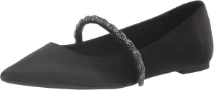 Jewel Badgley Mischka Vana Pointed Flats with Embellished Straps