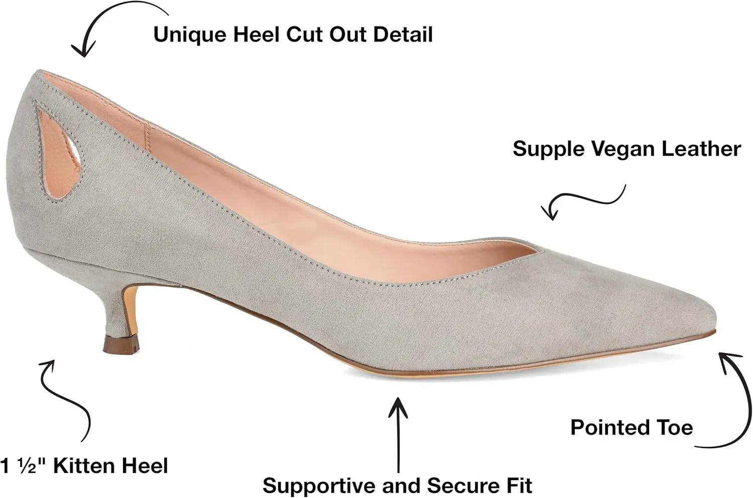 Journee Women's Goldie Kitten Heel Pumps