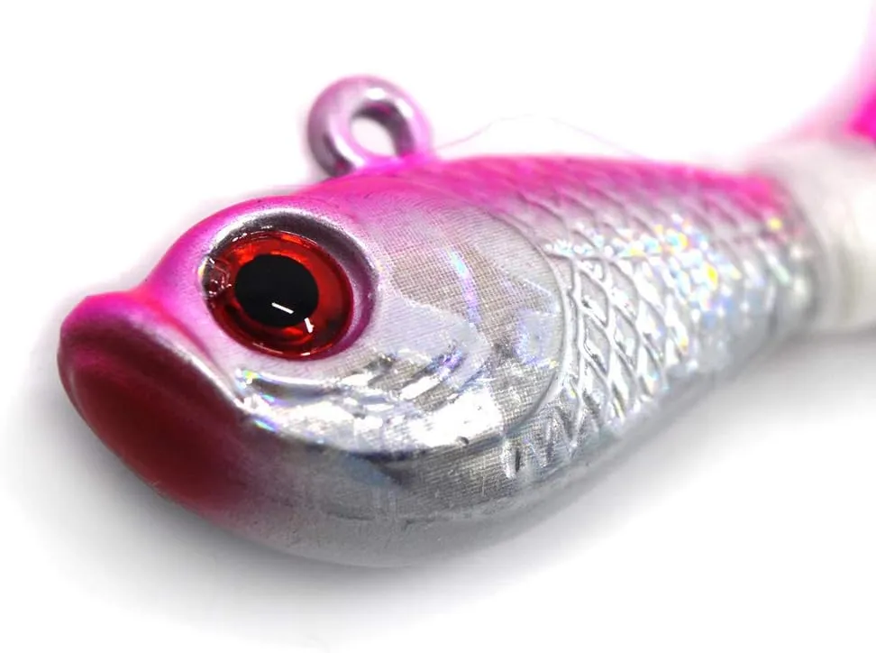 kmucutie 5 pcs deer tail hair bucktail Jigs saltwater or freshwater bait,for bass flounder fluke striper fishing lure
