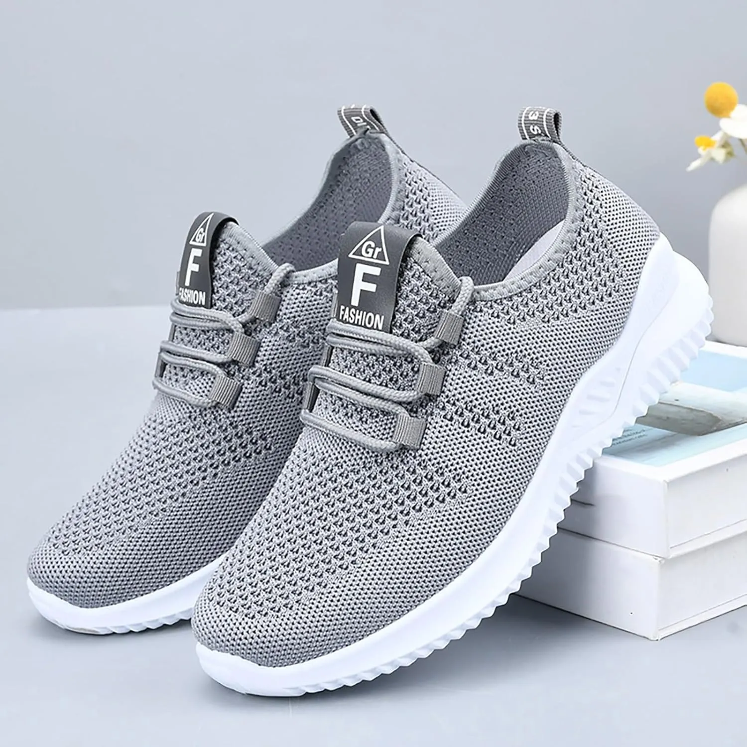 Kubbon Shoes for Women Lightweight Tennis Fashion Sneakers Slip On Casual Sneakers Sports Workout Gym Shoes Walking Running Shoe Comfortable Sneaker