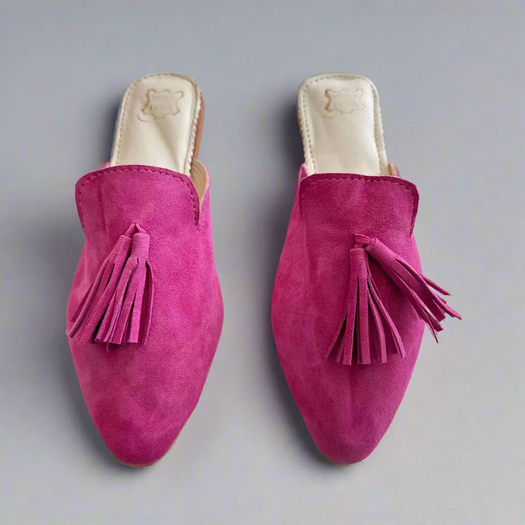 Light Pink Tassel Mule
