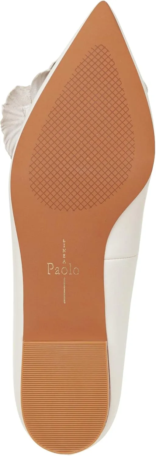 Linea Paolo - Nerine - Womens Leather Skimmer Flats with Floral Ornament