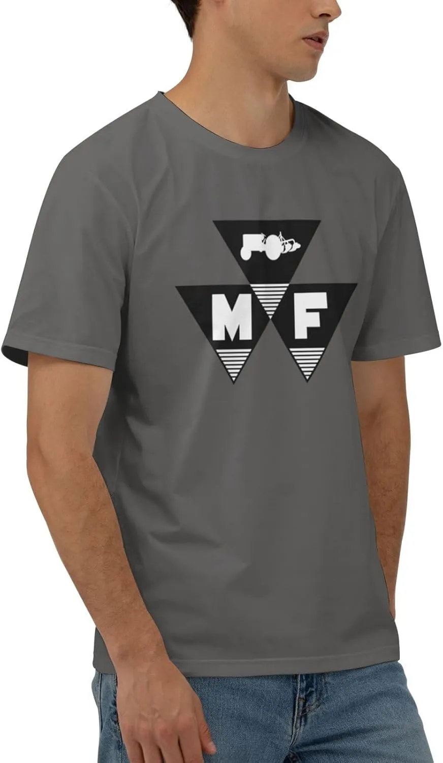 Massey Ferguson Men's 170g Combed Cotton Short Sleeve T-Shirt Black