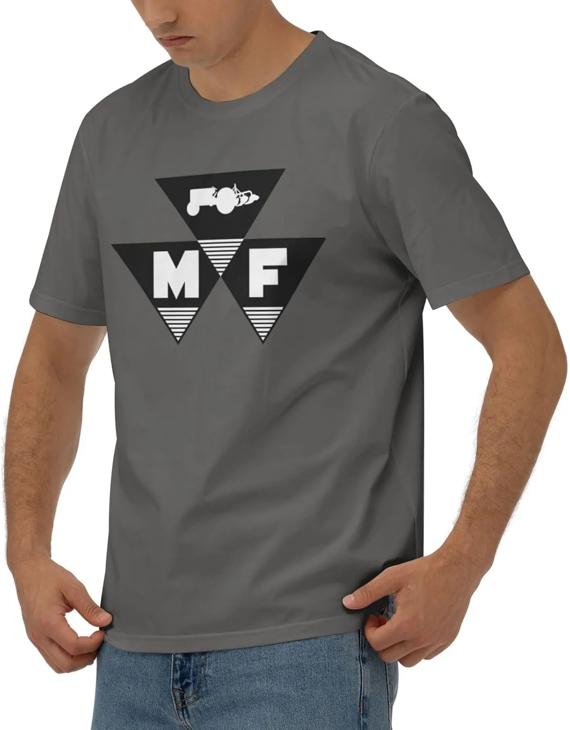 Massey Ferguson Men's 170g Combed Cotton Short Sleeve T-Shirt Black