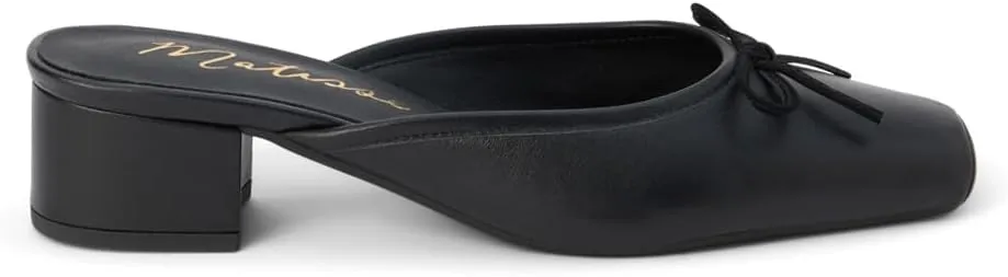 Matisse Womens Basilio Square Toe Block Mules Dress Casual Low Heel 1-2" - Black