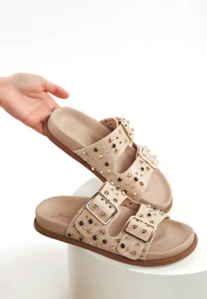 Metallic Stud Sliders