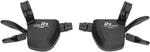 microSHIFT R859 2 x 9-Speed Flat Bar Road Shifters Shimano Compatible Black