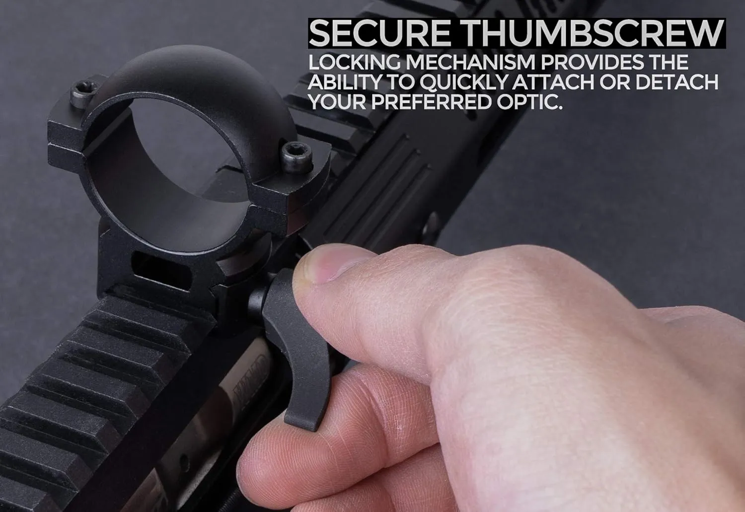 Monstrum Q Series Picatinny/Weaver Scope Rings with Quick Detach Lever