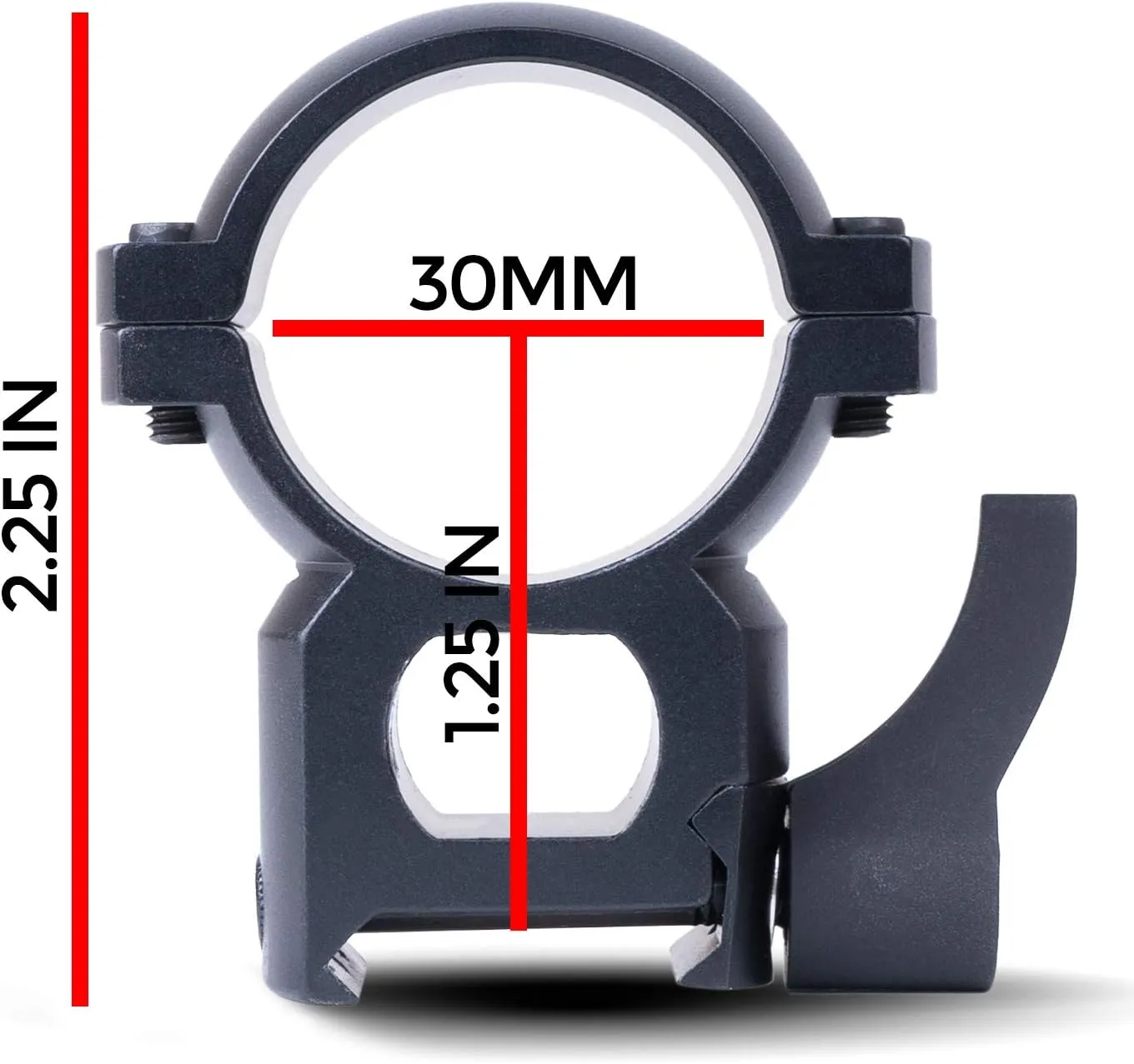 Monstrum Q Series Picatinny/Weaver Scope Rings with Quick Detach Lever
