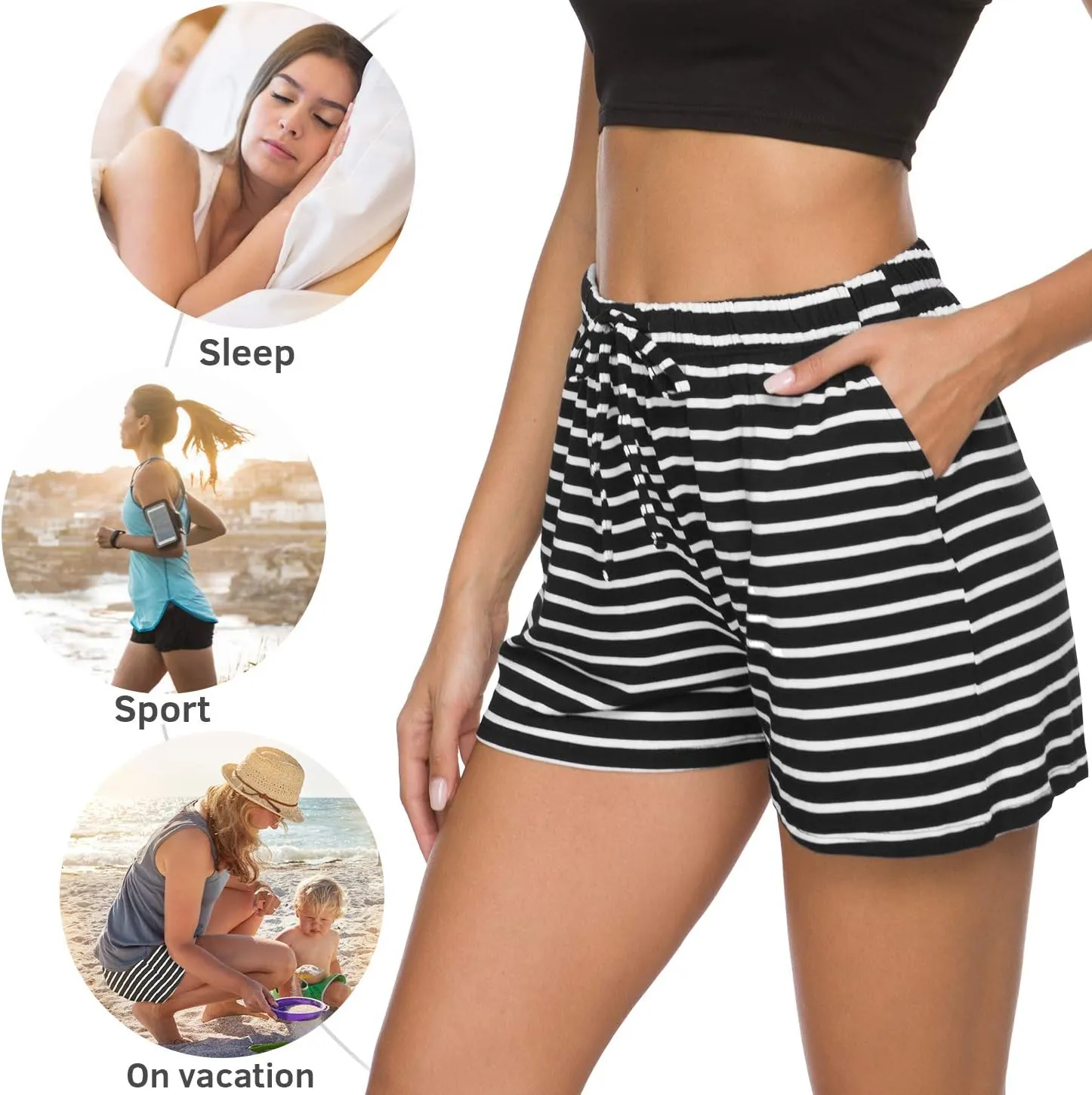 Orrpally Pajama Shorts Womens Lounge Short Sleep Shorts Pajama Bottoms